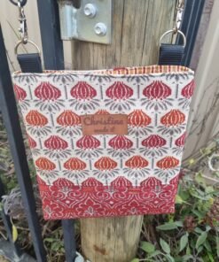 Crossbody Bag with Internal Pocket - Shades of Rust & Grey