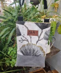 Crossbody Bag with Internal Pocket - Shades of Grey & Mustard