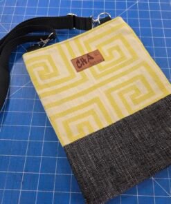 Crossbody Bag with Internal Pocket - Citrus/Charcoal