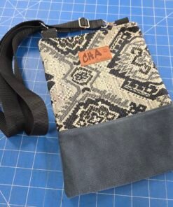 Crossbody Bag with Internal Pocket - Shades of Blue/Grey