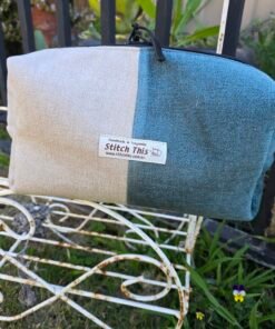 Patchwork Boxy Bag - Green/Grey