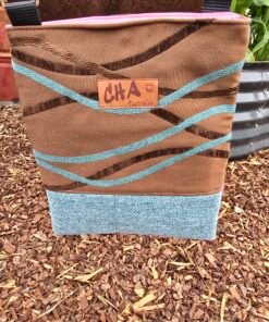 Crossbody Bag (no pocket)- Brown/Mint