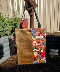Lined book tote - Two tone
