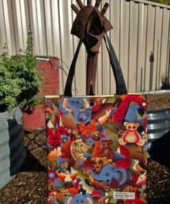 Lined book tote - Green backed