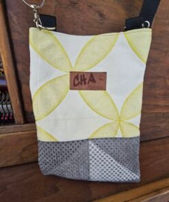 Crossbody Bag (no pocket)- Citrus/Grey Geo