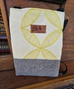 Crossbody Bag (no pocket)- Citrus/Grey