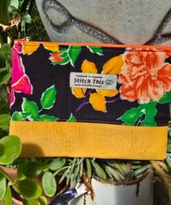 Ultimate Upcycled Zippered Pouch - Floral Delight 02