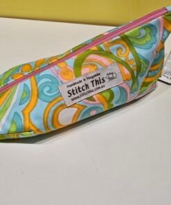 Ultimate Upcycled Slipper Pouch - Retro Pink zipper