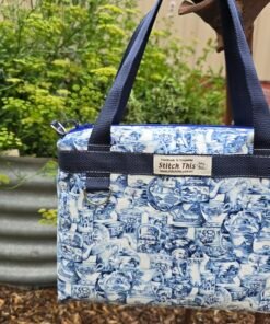 Boxy Toiletry Bag - Blue Willow