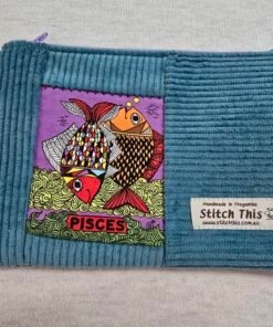 Zodiac Pouch - Pisces Teal/Brown