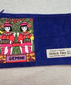 Zodiac Pouch - Gemini Blue/Brown