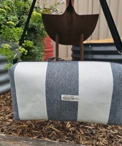 The "Eco-Voyager" Boxy Travel Bag - Cream/Grey