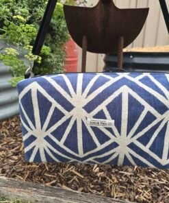 The "Eco-Voyager" Boxy Travel Bag - Kikko Navy/Cream