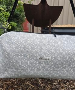 The "Eco-Voyager" Boxy Travel Bag - Grey/Cream