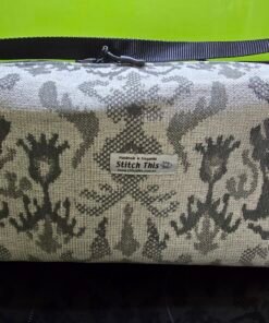 The "Eco-Voyager" Boxy Travel Bag - Grey/Ivory