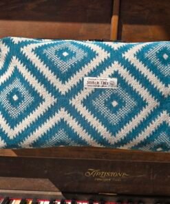 The "Eco-Voyager" Boxy Travel Bag - Teal Diamond