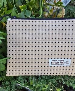 Zippered Toiletry Pouch - Spotted Blue