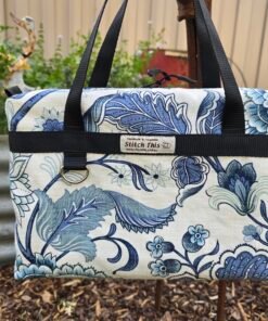 Boxy Toiletry Bag - Blue jacobean Large