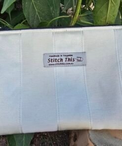 Zippered Pouches - Damask Cream