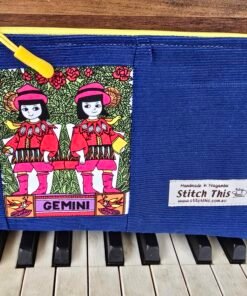 Zodiac Pouch - Gemini Blue/Brown