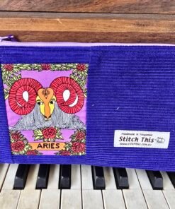 Zodiac Pouch - Aries Purple/Brown