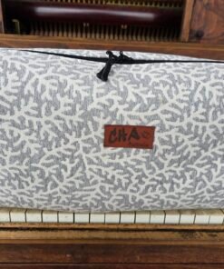 The "Eco-Voyager" Boxy Travel Bag - Mid Grey Coral Branch