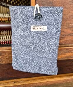 Book Pouch - Blue Grey Marble