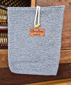 Book Pouch - Blue Grey Marble