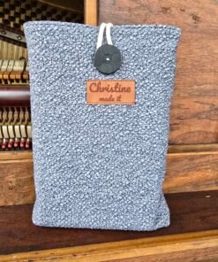 Book Pouch - Blue Grey Marble