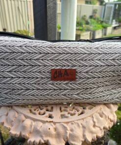 The "Eco-Voyager" Boxy Travel Bag - Charcoal stripe