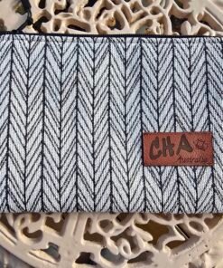 Zippered Pouches - Stripe Charcoal