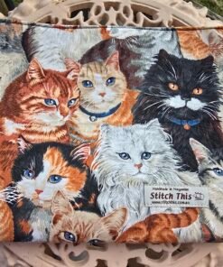 Padded Book Sleeve with Magnetic Closure - Cats