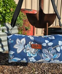 Boxy Toiletry Bag - Blue Jacobean Taller & Narrower