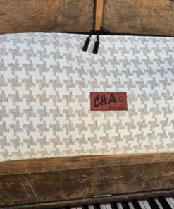The "Eco-Voyager" Boxy Travel Bag - Cream Houndstooth
